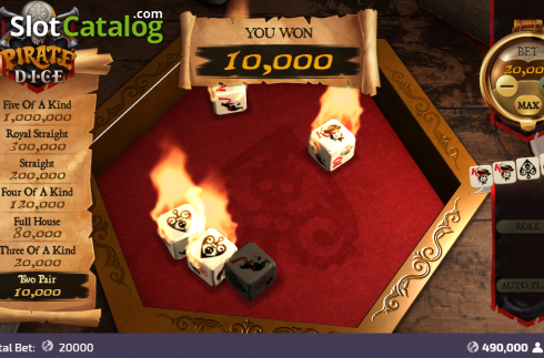 Οθόνη3. Pirate Dice (FunFair) Κουλοχέρης 