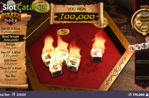 Οθόνη4. Pirate Dice (FunFair) Κουλοχέρης 