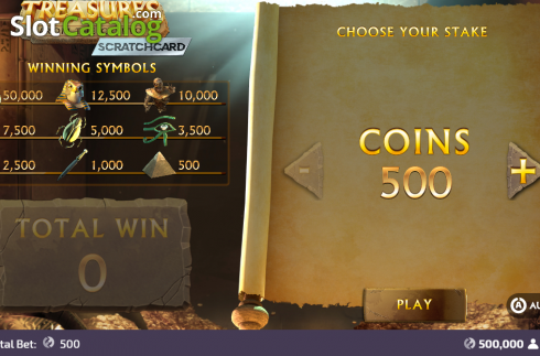 Οθόνη2. Treasures From The Crypto Scratchcard Κουλοχέρης