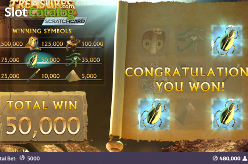 Οθόνη4. Treasures From The Crypto Scratchcard Κουλοχέρης