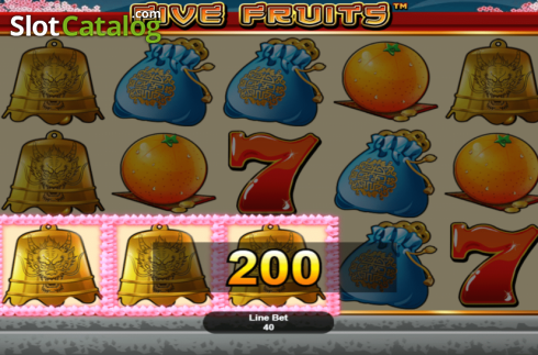 Οθόνη3. Five Fruits Κουλοχέρης