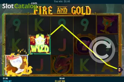 Οθόνη3. Fire and Gold (Funky Games) Κουλοχέρης