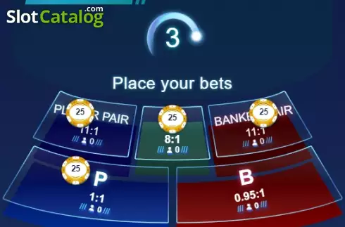 Οθόνη3. Virtual Baccarat Κουλοχέρης
