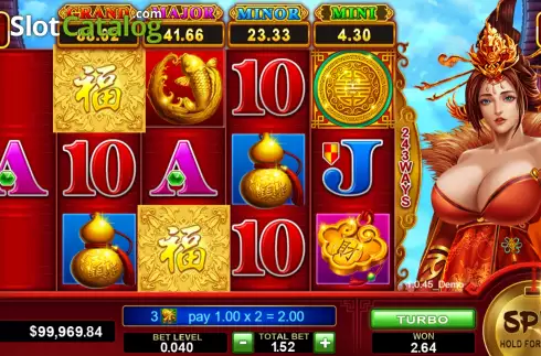 Οθόνη3. Fortune Goddess (Funky Games) Κουλοχέρης