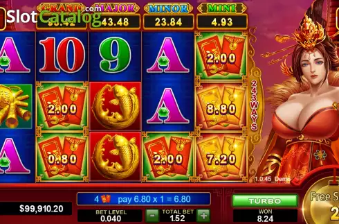 Οθόνη6. Fortune Goddess (Funky Games) Κουλοχέρης