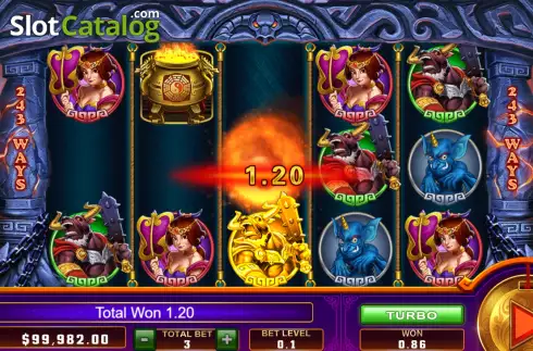 Οθόνη3. Monkey King (Funky Games) Κουλοχέρης