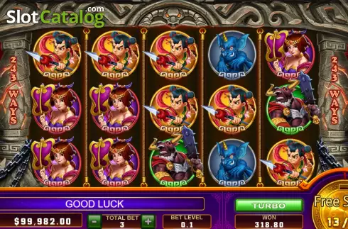 Οθόνη7. Monkey King (Funky Games) Κουλοχέρης