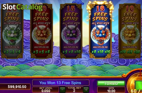 Οθόνη5. 5 Dragons Legend Κουλοχέρης