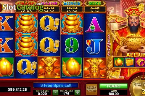 Οθόνη6. Caishen's Fortune (Funky Games) Κουλοχέρης 
