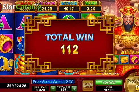 Οθόνη8. Caishen's Fortune (Funky Games) Κουλοχέρης 