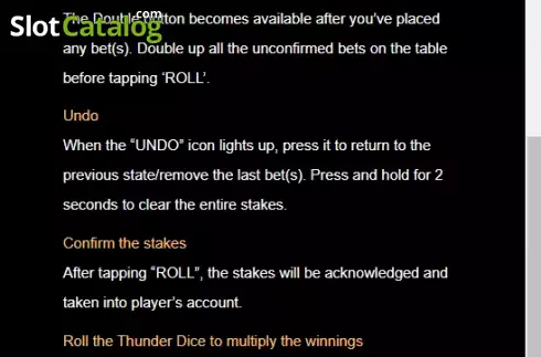 Οθόνη8. Thunder Dice Κουλοχέρης 