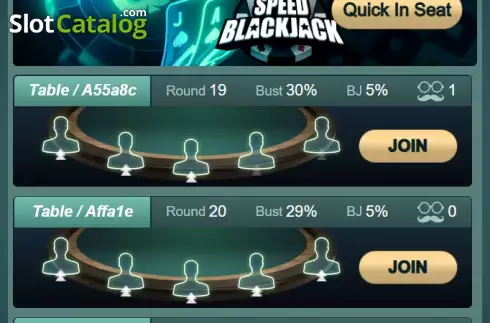 Οθόνη2. Speed Blackjack (Funky Games) Κουλοχέρης