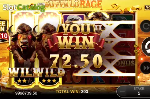 Οθόνη3. Buffalo Rage (Funky Games) Κουλοχέρης