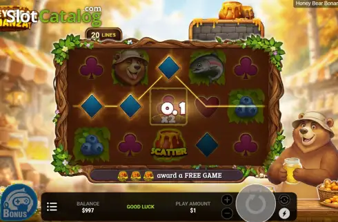 Οθόνη3. Honey Bear Bonanza Κουλοχέρης