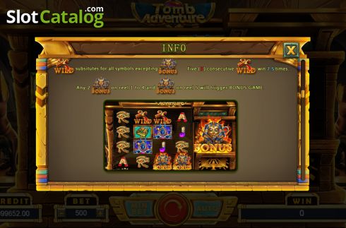Οθόνη5. Tomb Adventure Κουλοχέρης 