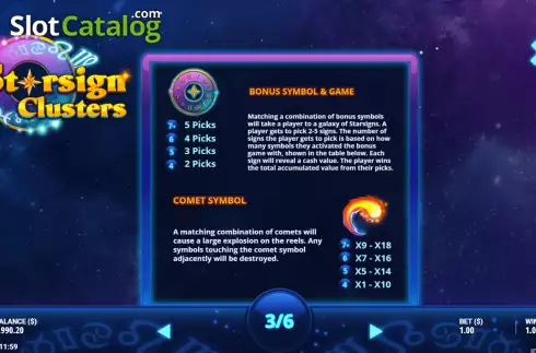 Οθόνη7. Starsign Clusters Κουλοχέρης 