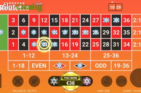 Οθόνη8. LeoVegas European Roulette Κουλοχέρης