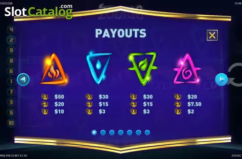 Οθόνη5. Zodiac (G.Games) Κουλοχέρης