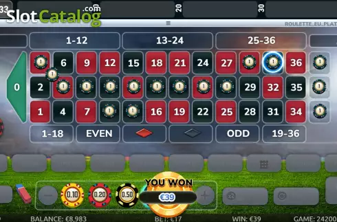 Οθόνη5. World Cup Roulette Platinum Κουλοχέρης 