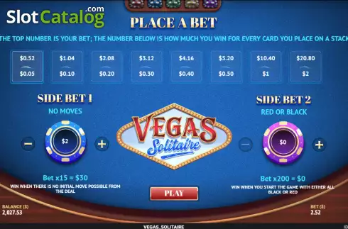 Οθόνη2. Vegas Solitaire Κουλοχέρης