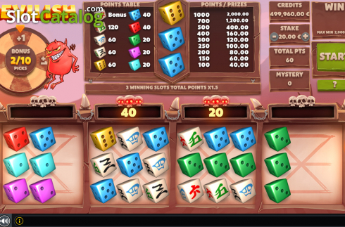 Οθόνη3. Devilish Dice Κουλοχέρης