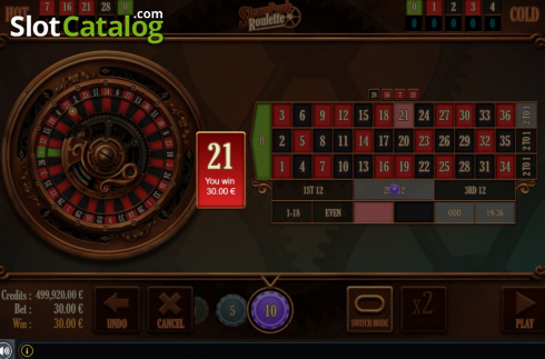Οθόνη3. Steampunk Roulette Κουλοχέρης