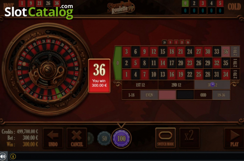 Οθόνη5. Steampunk Roulette VIP Κουλοχέρης