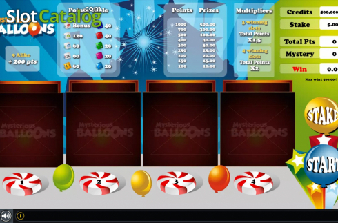 Οθόνη2. Mysterious Balloons Dice Κουλοχέρης