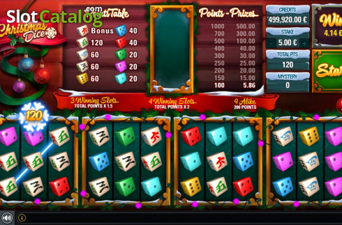 Οθόνη4. Christmas Dice (GAMING1) Κουλοχέρης