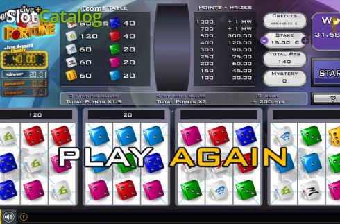 Οθόνη4. Dice Of Fortune Progressive Κουλοχέρης