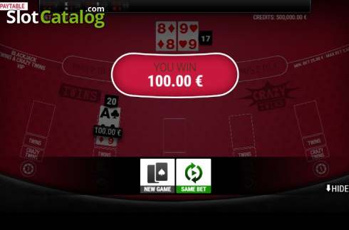 Οθόνη6. BlackJack Twins and Crazy Twins VIP Κουλοχέρης 