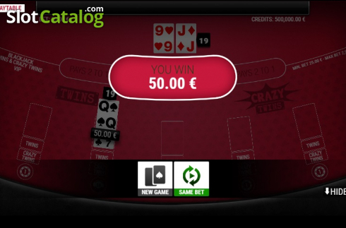 Οθόνη4. BlackJack Twins and Crazy Twins Extended VIP Κουλοχέρης