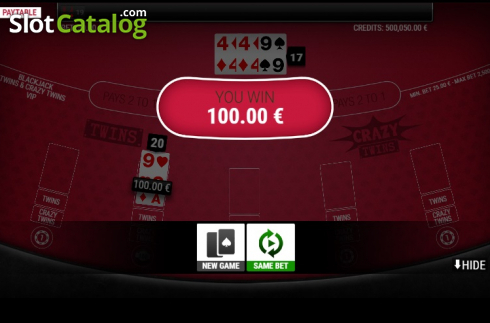 Οθόνη5. BlackJack Twins and Crazy Twins Extended VIP Κουλοχέρης
