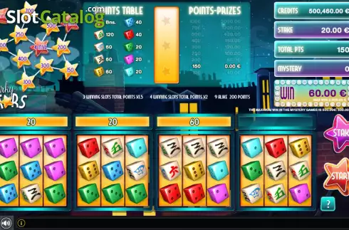Οθόνη5. Sparky Stars Dice Κουλοχέρης