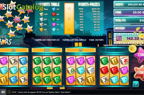 Οθόνη3. Sparky Stars Dice Κουλοχέρης