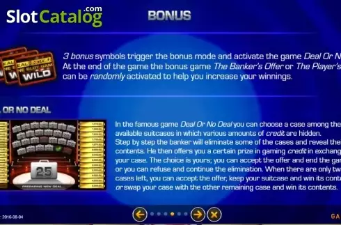 Οθόνη6. Deal or No Deal The Slot Game Κουλοχέρης 