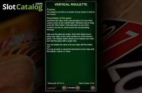Οθόνη5. Vertical Roulette Κουλοχέρης 