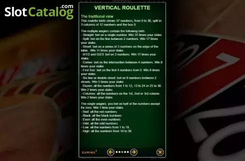 Οθόνη7. Vertical Roulette Κουλοχέρης 