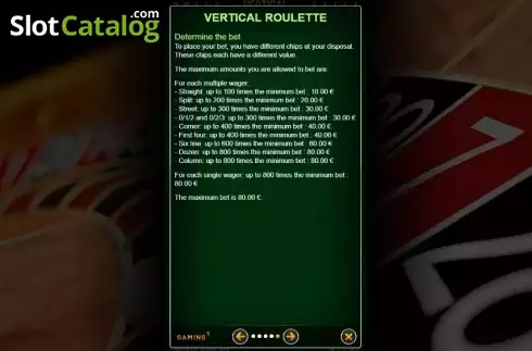 Οθόνη9. Vertical Roulette Κουλοχέρης 