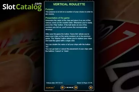 Οθόνη5. Vertical Roulette VIP Κουλοχέρης