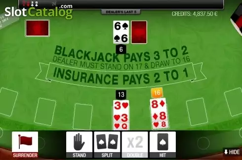 Οθόνη3. Blackjack Multihand 7 Seats Κουλοχέρης