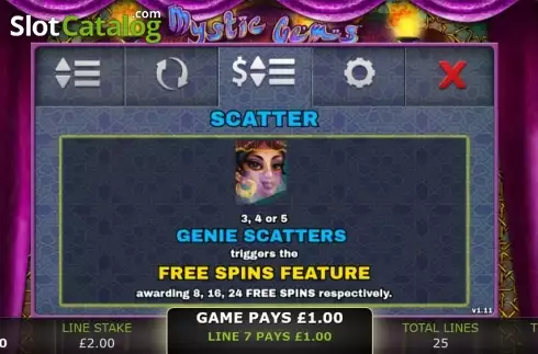 Οθόνη6. Mystic Gems (GECO Gaming) Κουλοχέρης