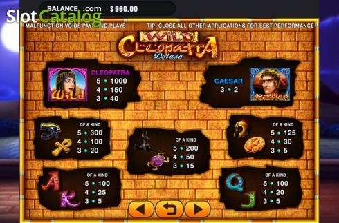 Οθόνη4. Wild Cleopatra Deluxe Κουλοχέρης