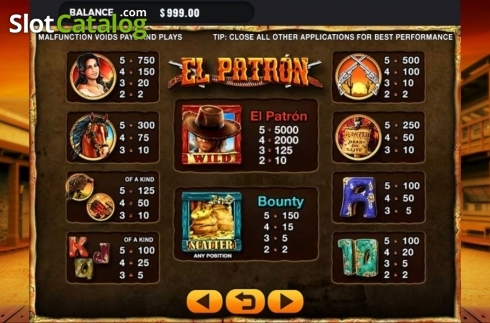 Οθόνη5. El Patron (GMW) Κουλοχέρης