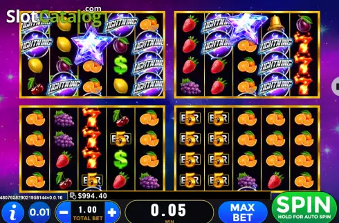 Οθόνη3. Lightning Fruits Quad Κουλοχέρης