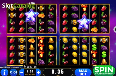 Οθόνη4. Lightning Fruits Quad Κουλοχέρης