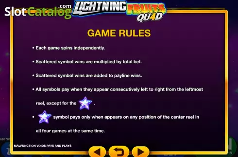 Οθόνη8. Lightning Fruits Quad Κουλοχέρης