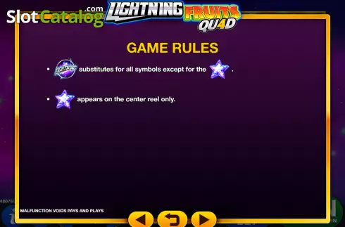 Οθόνη9. Lightning Fruits Quad Κουλοχέρης