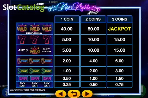 Οθόνη5. Neon Nights Classic Κουλοχέρης