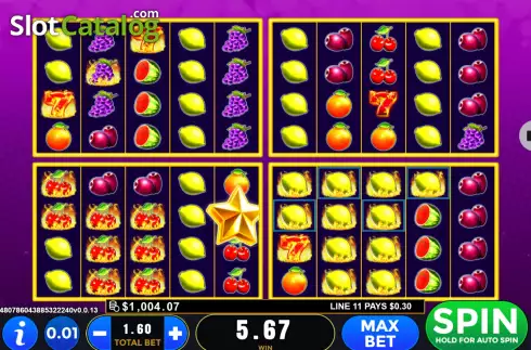 Οθόνη4. Super Fruit Quad Κουλοχέρης
